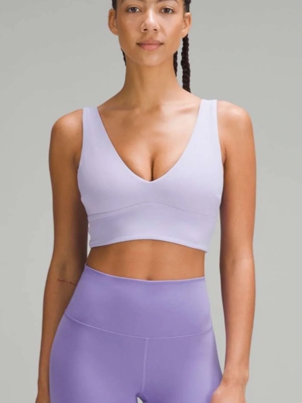 Lululemon Align Light Lavender V-Neck Sports Bra - Picture 2 of 9
